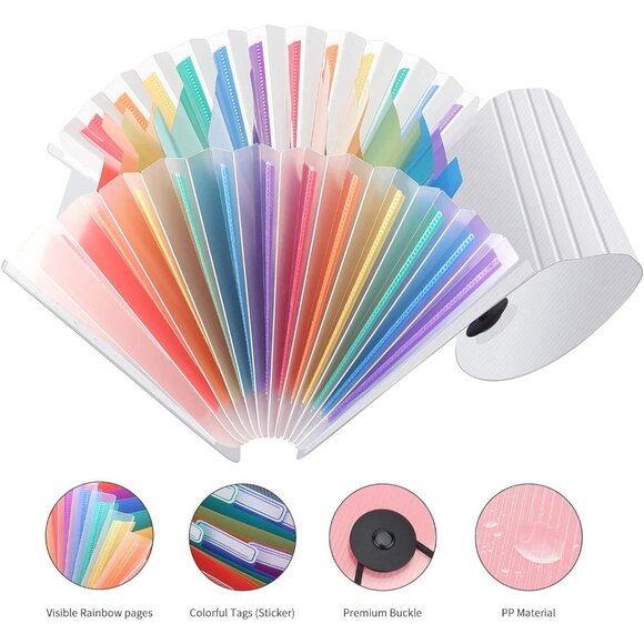 Stand Receipt Organizer Folder - 13 Pockets Expanding Accordion Coupon Organizer - Picture 5 of 8